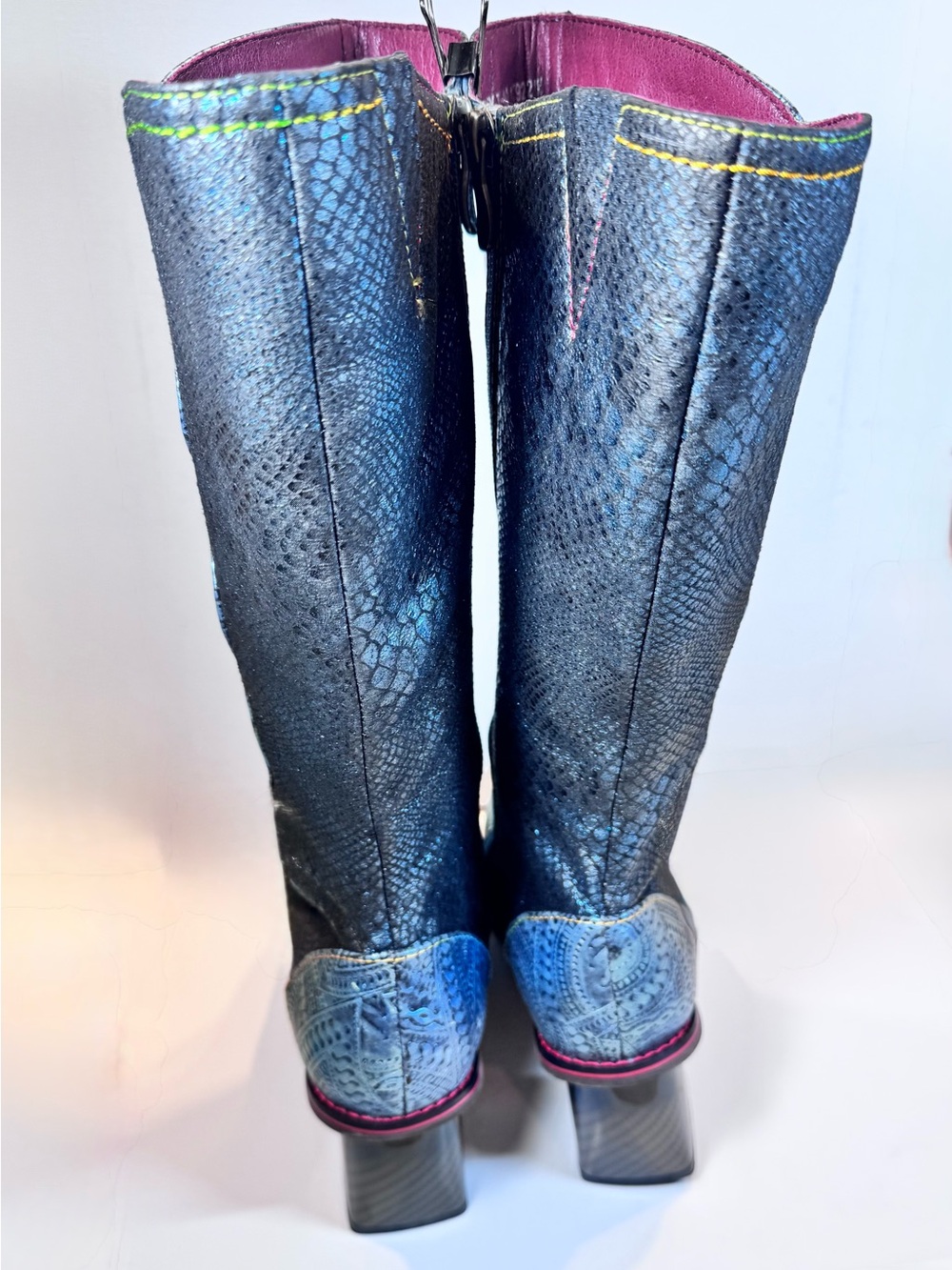 New L’Artiste Energy Leather Multi Color Western Cowboy boots- Size Eu 40 US 9 - Picture 8 of 15